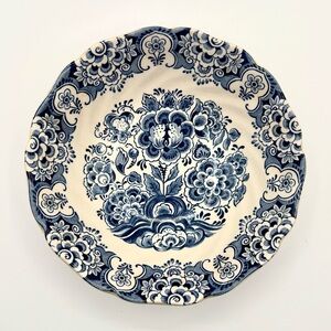 Sudbury Square Staffordshire England Ironstone Blue & White 6in Soup Bowl